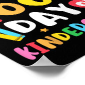 Glücklicher 100. Kindergartenlehrer Kinder 100 D Poster (Ecke)