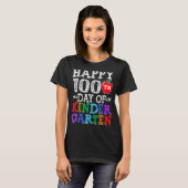 Glücklicher 100. Kindergartenlehrer oder Student T-Shirt (Vorne ganz)