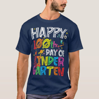 Glücklicher 100. Kindergartenlehrer oder Student T-Shirt