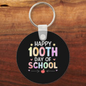 glücklicher 100. Schullehrer Kind 100 Schlüsselanhänger (Vorderseite)