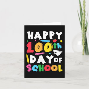 Glücklicher 100. Schullehrer Kinder 100 Tage Ki Karte
