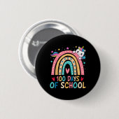 Glücklicher 100. Schullehrer Kinder 100 Tage lang Button (Vorne & Hinten)