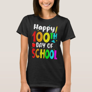 Glücklicher 100. Schullehrer Kinder glücklich 100 T-Shirt