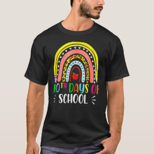 Glücklicher 100. Schullehrer Kinder Regenbogen T-Shirt