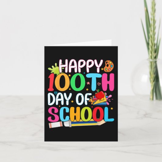 Glücklicher 100. Schullehrer Kinderhapp Karte (Vorderseite)