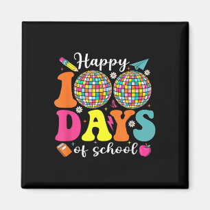Glücklicher 100. Schullehrertag Jungen Mädchen Kin Magnet