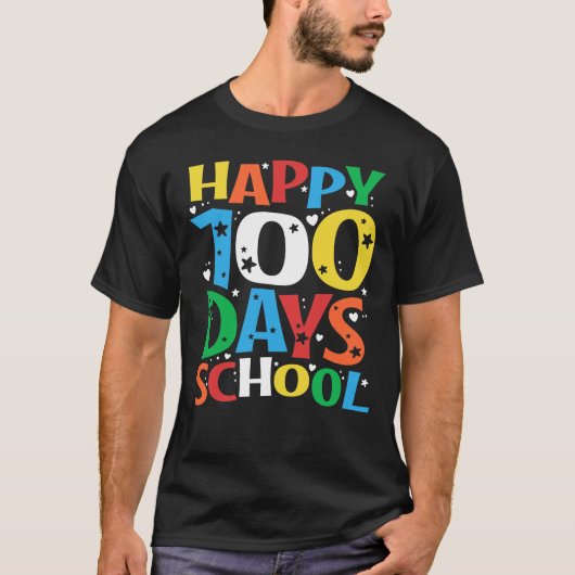 Glücklicher 100. Schullehrertag Kinder 100 Tage T-Shirt (Vorderseite)