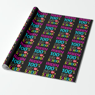 Glücklicher-100.-Schultag Geschenkpapier