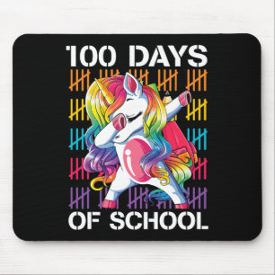 Glücklicher 100. Schultag Lehrer 100 Tage Einhorn Mousepad