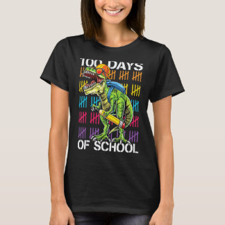 Glücklicher 100. Schultag Lehrer 100 Tage T Rex T-Shirt