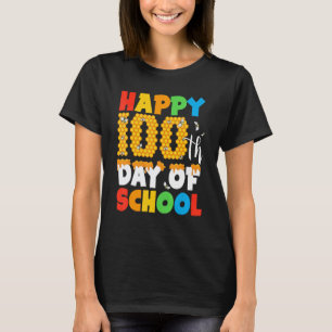 Glücklicher 100. Schultag Lehrer Kinder Kind glück T-Shirt