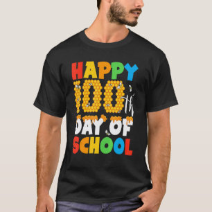 Glücklicher 100. Schultag Lehrer Kinder Kind glück T-Shirt