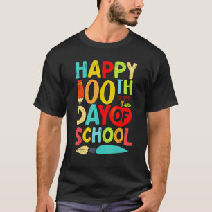 Glücklicher 100. Schultag Lehrer Kinder Kind glück T-Shirt