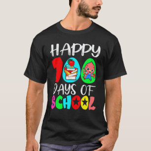 Glücklicher 100. Schultag Lustiger Schüler Lehrer T-Shirt
