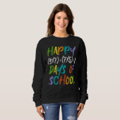 Glücklicher 100. Schultag Mathematik Formel Lehrer Sweatshirt (Vorne ganz)