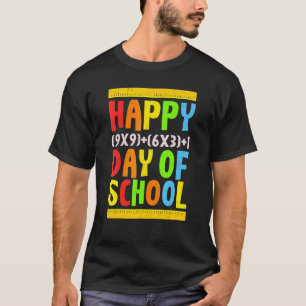 Glücklicher 100. Schultag Mathematik Formel Lehrer T-Shirt