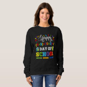Glücklicher 100. Schultag Mathematik-Lehrer Schüle Sweatshirt (Vorne ganz)