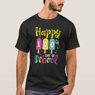 Glücklicher 100. Schultag Niedliche Eiscreme für J T-Shirt