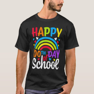 Glücklicher 100. Schultag Regenbogen-Lehrer 100 Ta T-Shirt