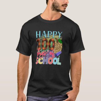 Glücklicher 100. Schultag Schüler Lehrer T-Shirt