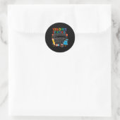 Glücklicher 100. Schultag, Schülerdesign, 100 Tage Runder Aufkleber (Tasche)
