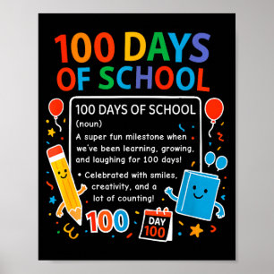 Glücklicher 100. Schultag Studentendesign, 100 Tag Poster