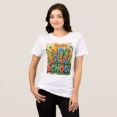 glücklicher 100. Schultag Tri-Blend Shirt (Vorderseite voll)