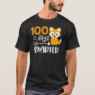 Glücklicher 100 Schultage Klügerer Süßer Fuchs-Leh T-Shirt
