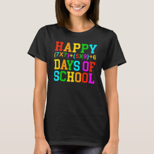 Glücklicher 100 Schultage Mathelehrer 100. Schulta T-Shirt