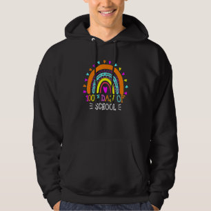 Glücklicher 100. Tag der Schule Regenbogen Niedlic Hoodie