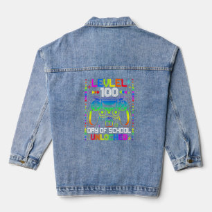 Glücklicher 100. Tag der Schule Video Gamer Stufe Jeansjacke
