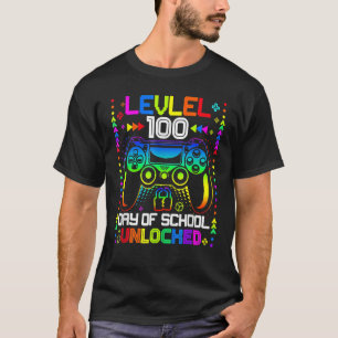 Glücklicher 100. Tag der Schule Video Gamer Stufe  T-Shirt