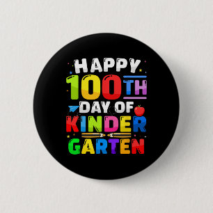 Glücklicher 100. Tag im Kindergarten 100 Tage für Button
