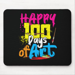 Glücklicher 100 Tage Kunstlehrer Schüler 100. Tag Mousepad