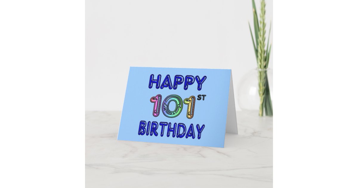 Glücklicher 101. Geburtstag Karte Zazzle.de