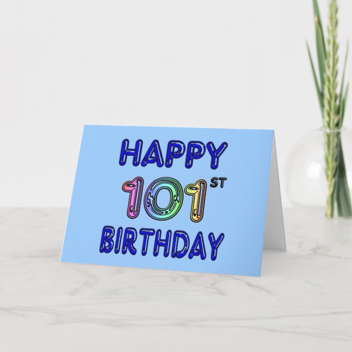 Glücklicher 101. Geburtstag Karte Zazzle.de