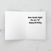 **GLÜCKLICHER 10. GEBURTSTAG** DOPPELTAGKARTE KARTE (Innenseite)