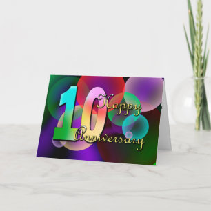 Glücklicher 10. Hochzeitstag (Hochzeitstag) Karte