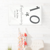Glücklicher 10-jähriger Jubiläumsname Datum grauer Banner (Insitu)
