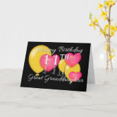 Glücklicher 11. Geburtstag groß - Enkelin Karte (Gelbe Blume)