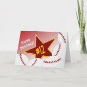 Glücklicher 12. Geburtstag, Softball-Stern! Karte (Vorderseite)