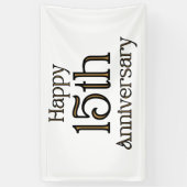 Glücklicher 15. Geburtstag 3x5 Vinyl Banner (Vertikal)