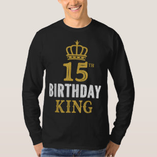 Glücklicher 15. Geburtstag König 15 Jahre alter Pa T-Shirt