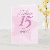 Glücklicher 15. Geburtstag, Spanisch, Quinceanera, Karte (Gelbe Blume)