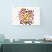 Glücklicher 16. Geburtstag Banner (Messe)