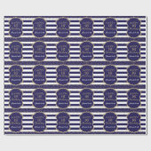 Glücklicher 16. Geburtstag Gold Glitzer und Navy B Geschenkpapier (Flach)