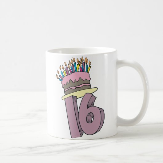 Glücklicher 16. Geburtstag! Kaffeetasse (Rechts)