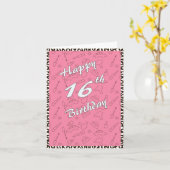 Glücklicher 16. Geburtstag Karte (Gelbe Blume)