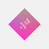 Glücklicher 16. Geburtstag Pink Rose Gold Glitzer  Serviette (Ecke)
