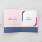 Glücklicher 16. Geburtstagsname Blumenrosa Karte (Innenseite)